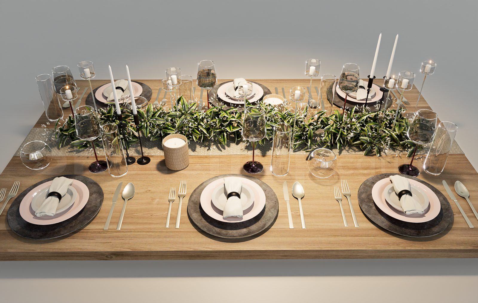 17429. Free Sketchup Tableware Model Download (1)