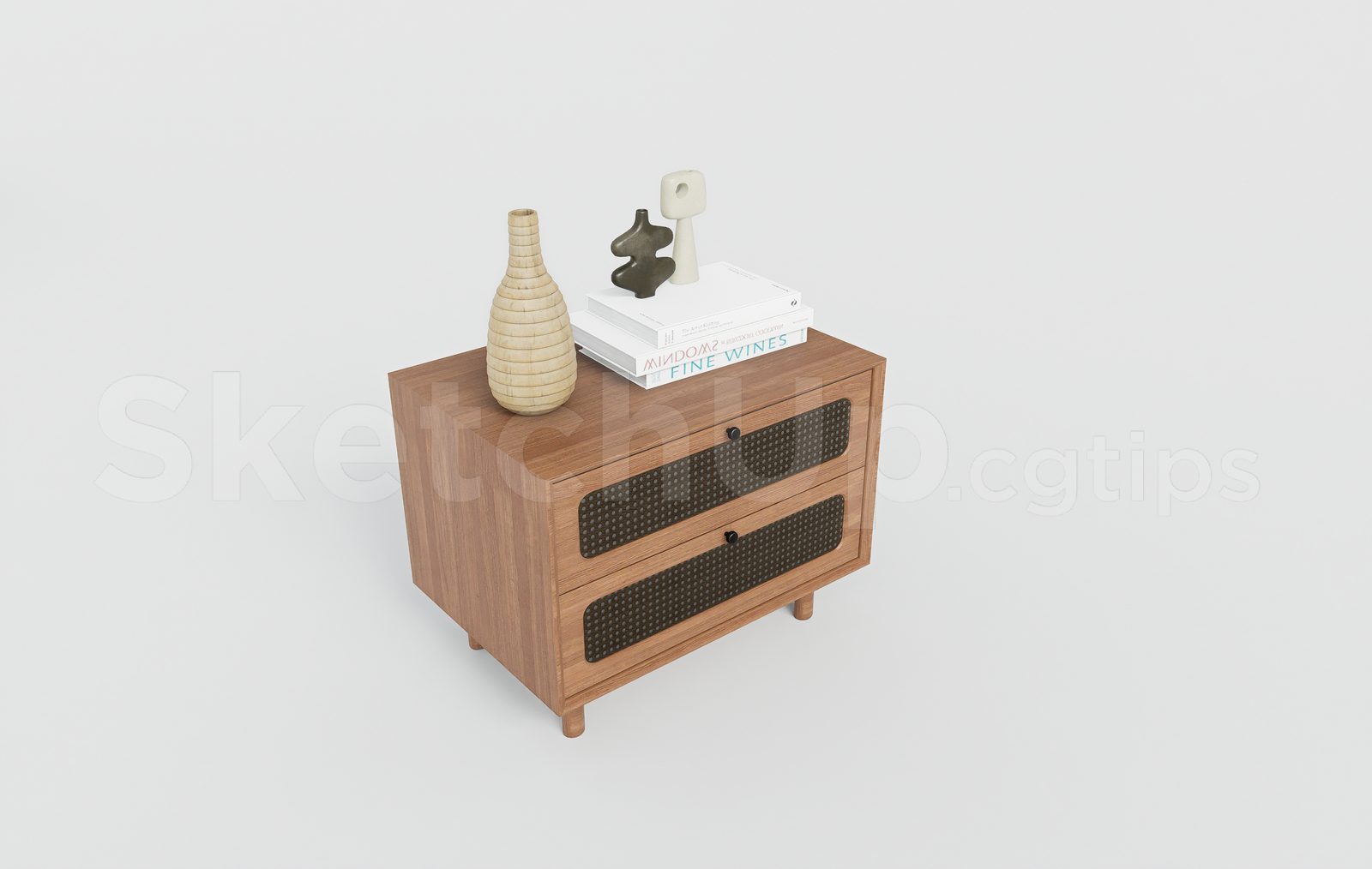 17458. Free Sketchup Bed Side Table Model Download (2)