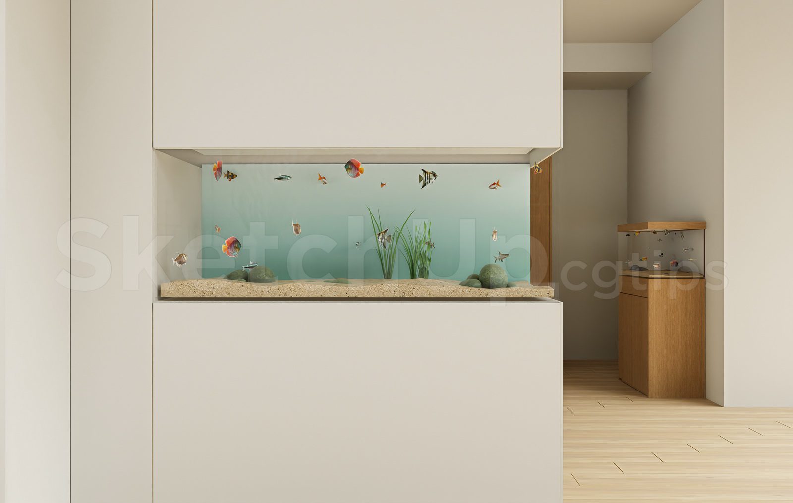 20610. Free Sketchup Aquarium Tank Model Download (1)