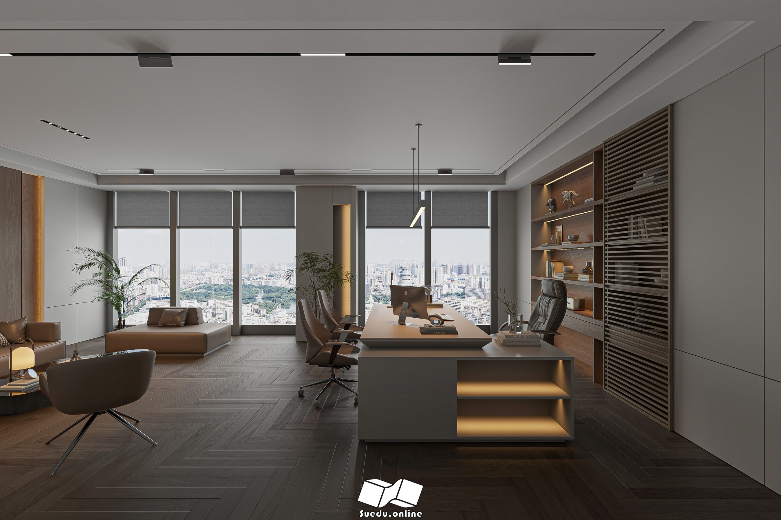 17505. Free Sketchup Work Room Interior Model Download By Phan Thuc (2)