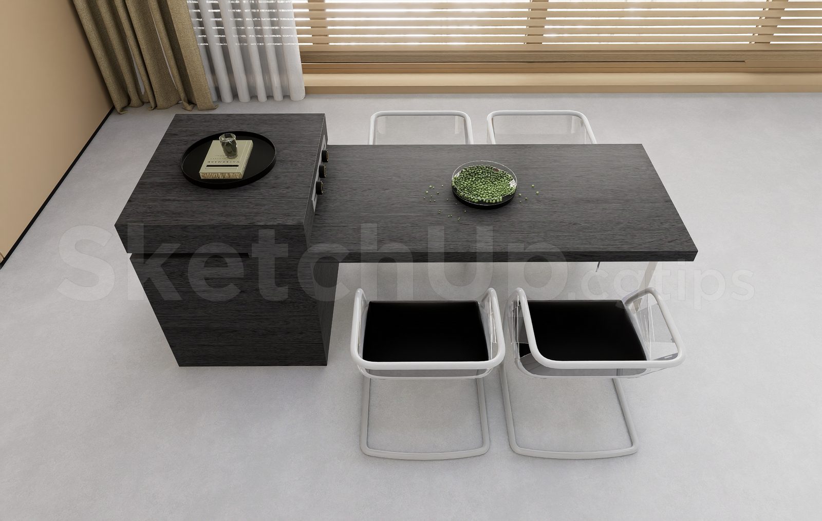17524. Free Sketchup Kitchen Island Model Download (1)