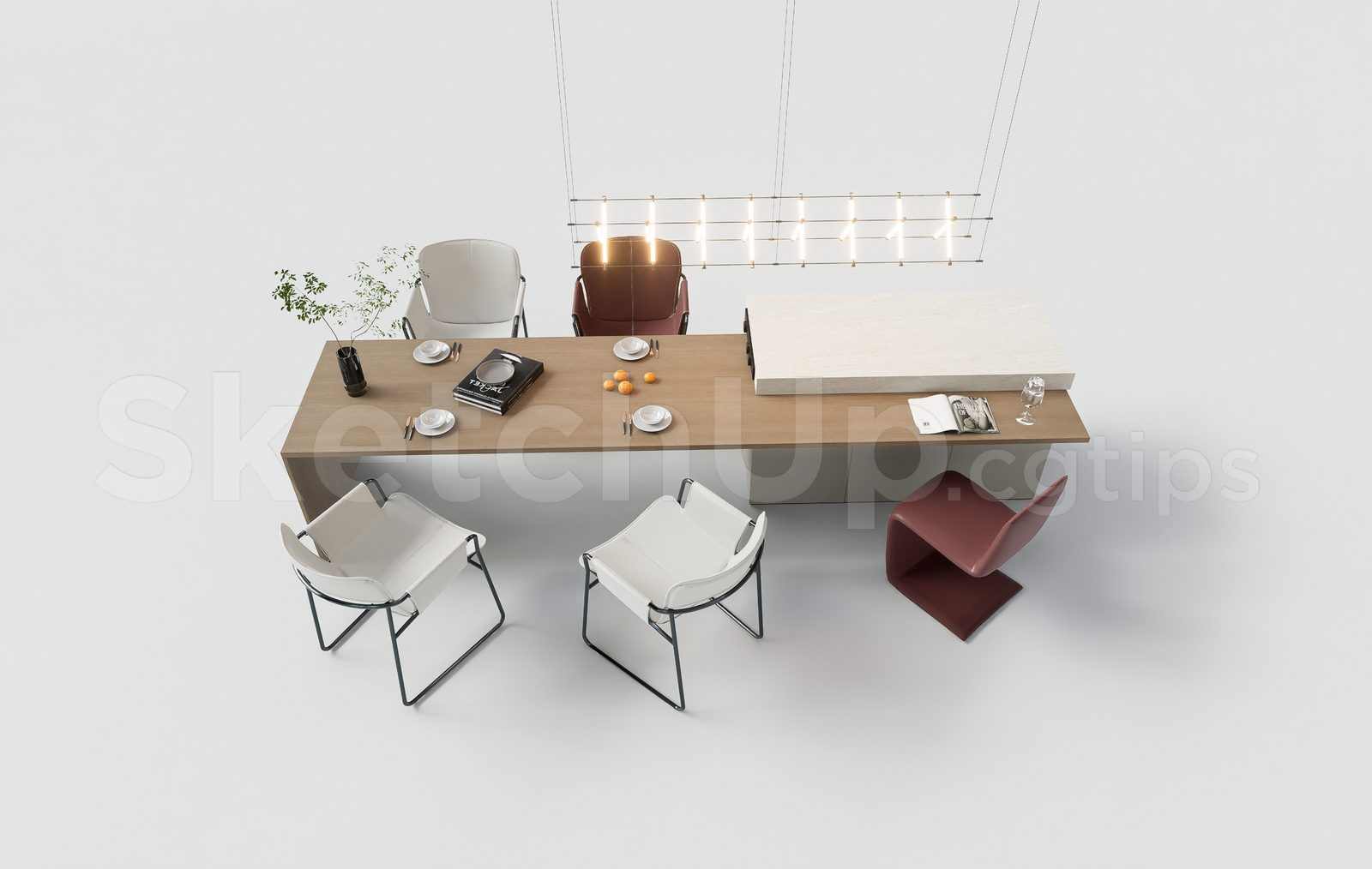 17548. Free Sketchup Kitchen Island Model Download (2)