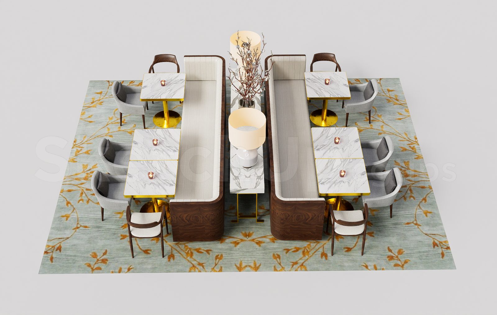 17573. Free Download Sketchup 3d Models Of Restaurant And Cafe Furniture (2)