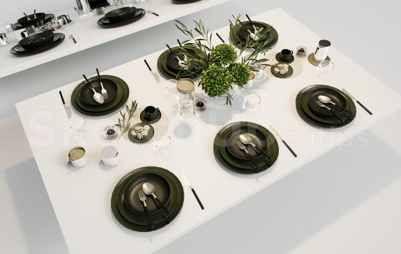 17602. Free Sketchup Tableware Model Download