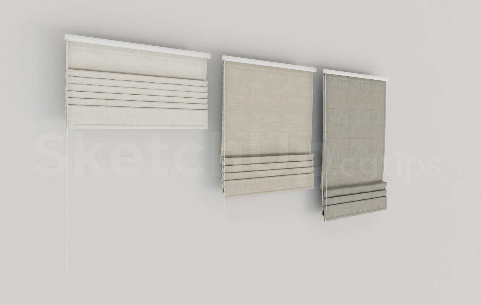 17625. Free Sketchup Curtain Model Download (1)