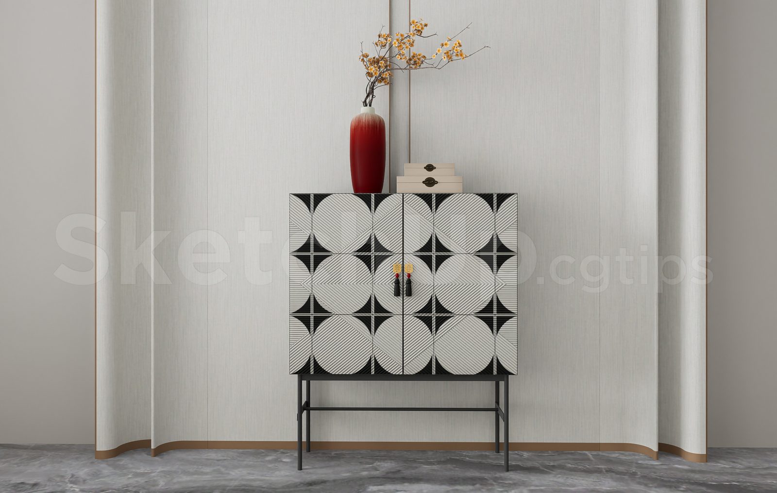 17628. Free Sketchup Console Table Model Download (2)