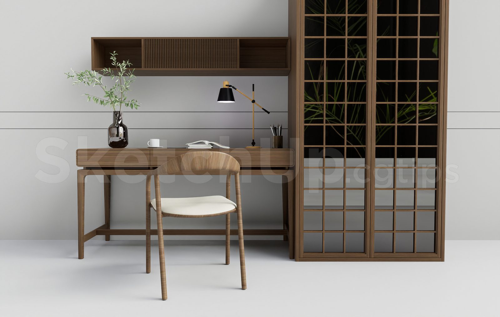 17669. Free Sketchup Makeup Table Model Download (1)