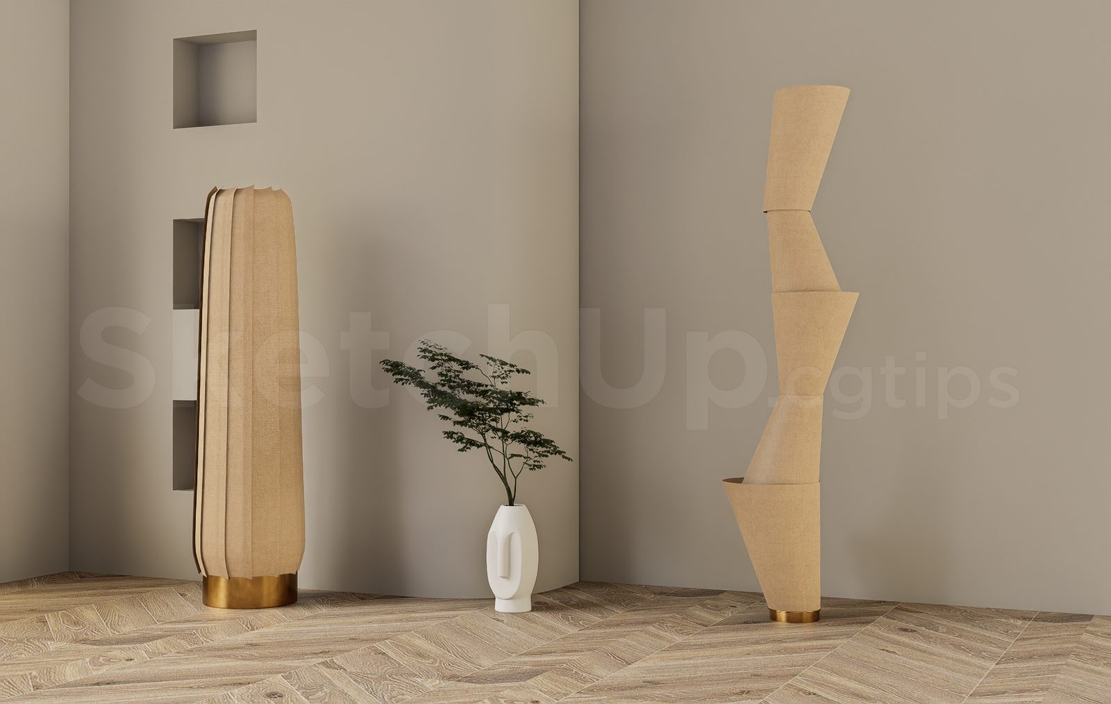 17685. Free Sketchup Floor Lamp Model Download (2)