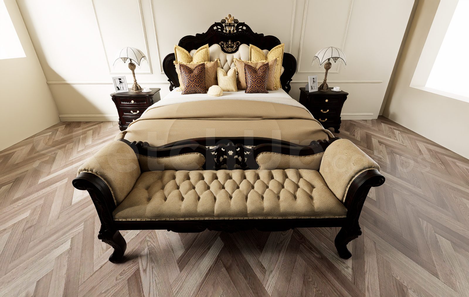 17693. Free Sketchup Bed Model Download (1)