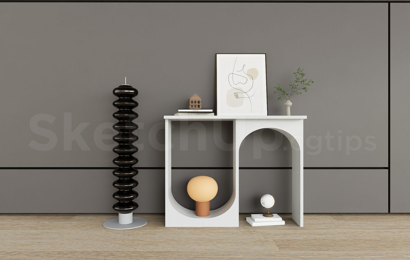 17706. Free Sketchup Console Table Model Download (1)
