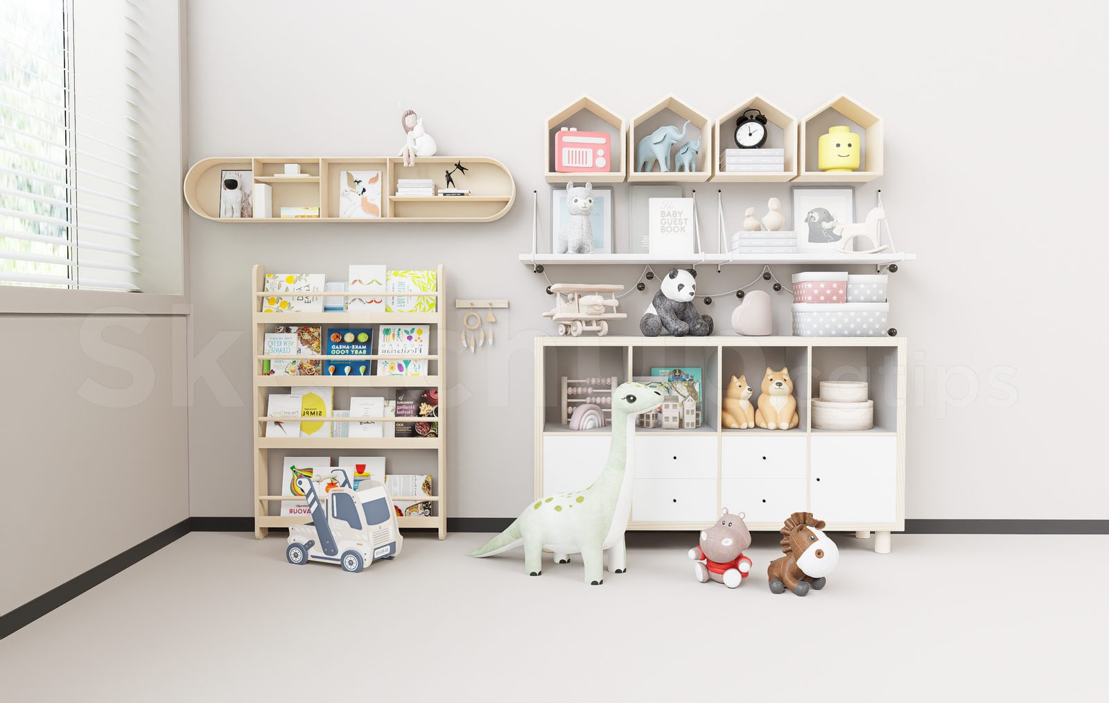 17708. Free Sketchup Full Furniture Set Model Download (1)