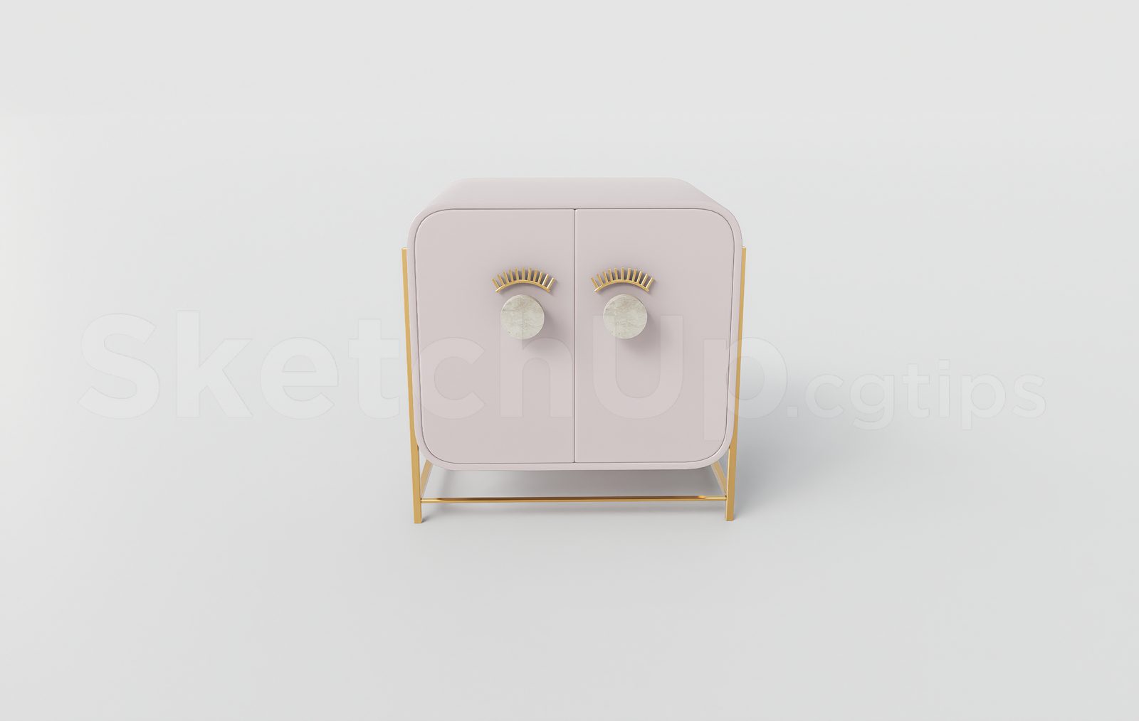 17711. Free Sketchup Bed Side Table Model Download (1)