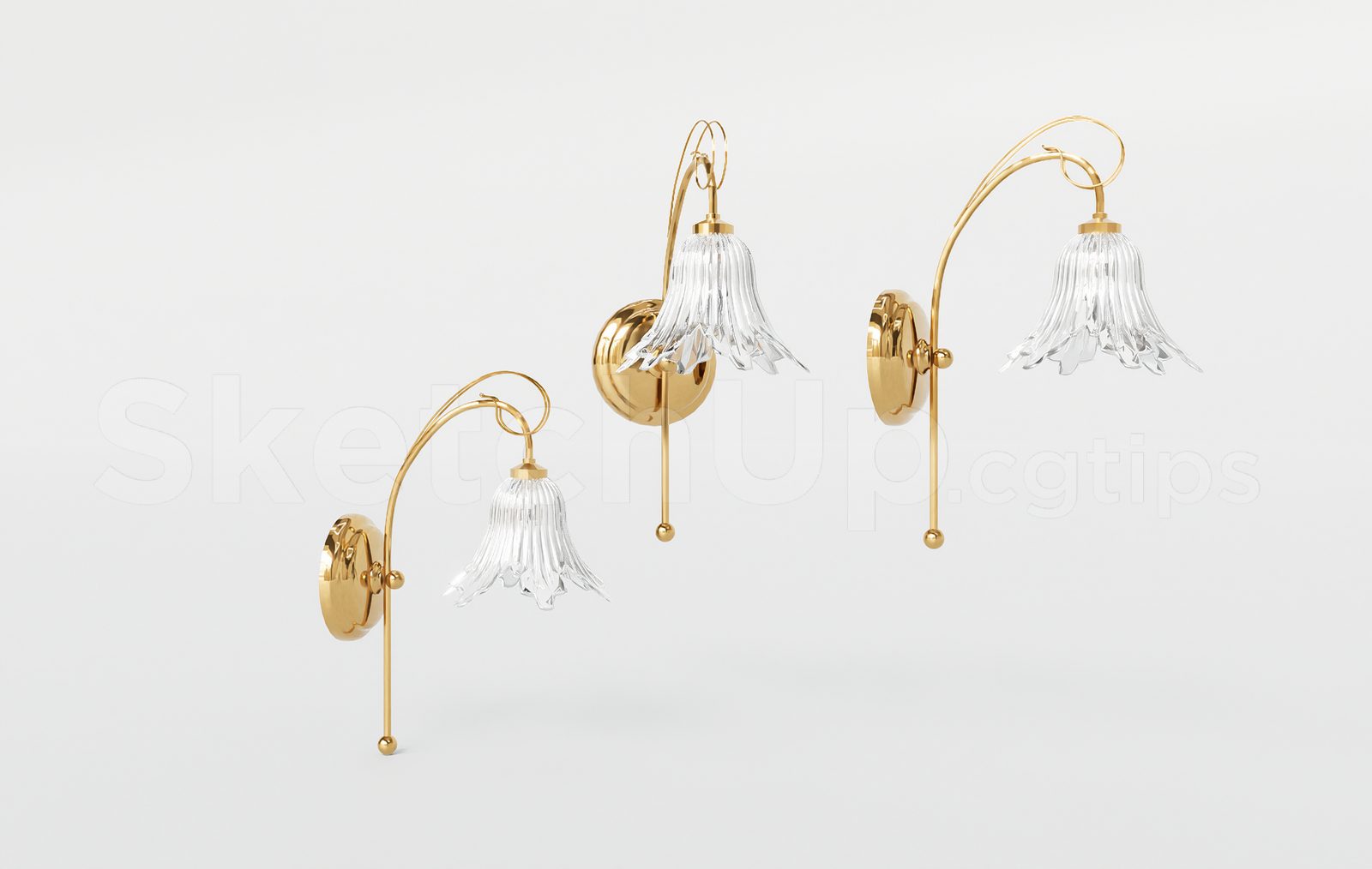 17770. Free Sketchup Wall Light Model Download (2)