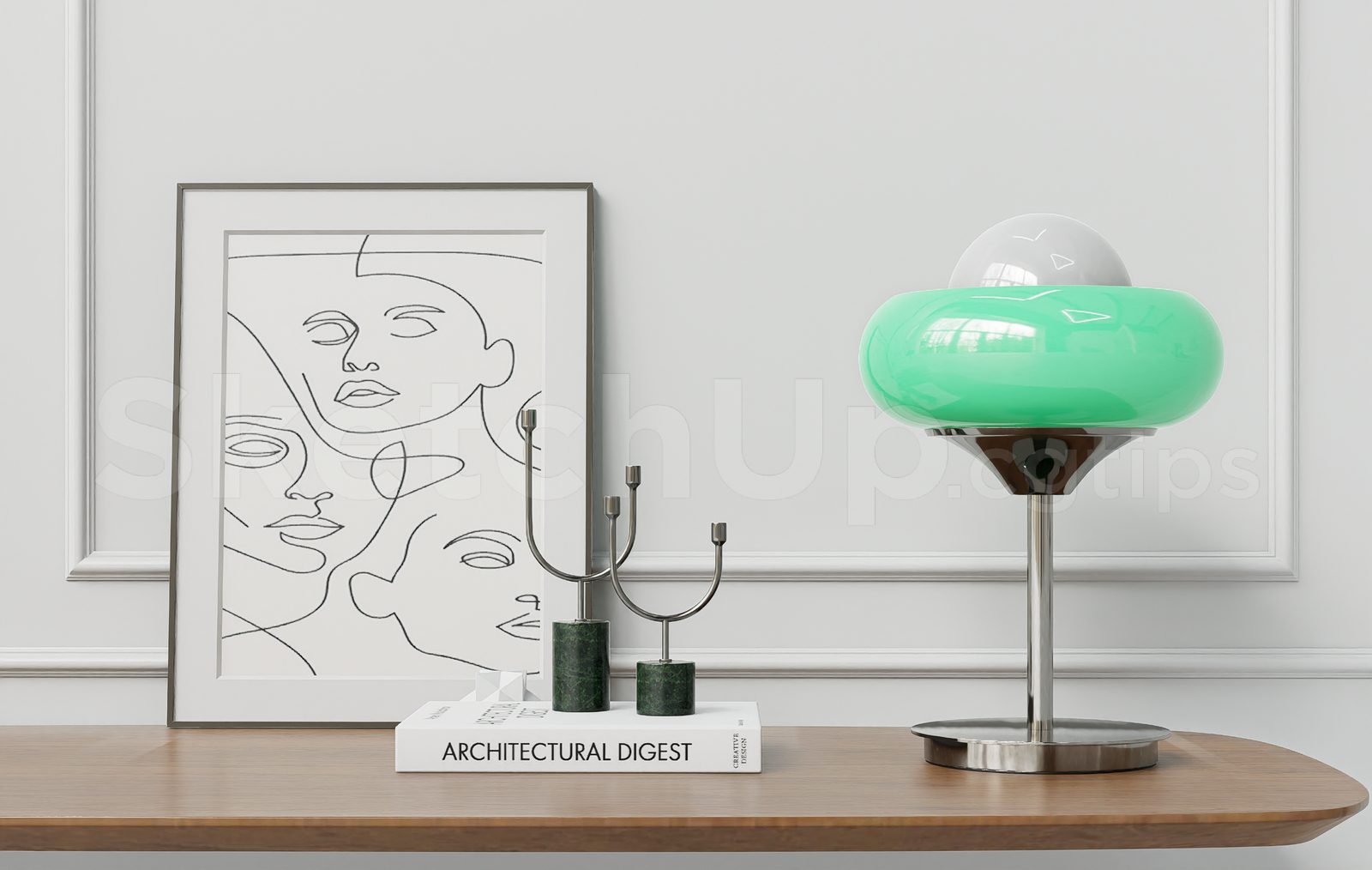 17777. Free Sketchup Table Lamp Model Download (2)