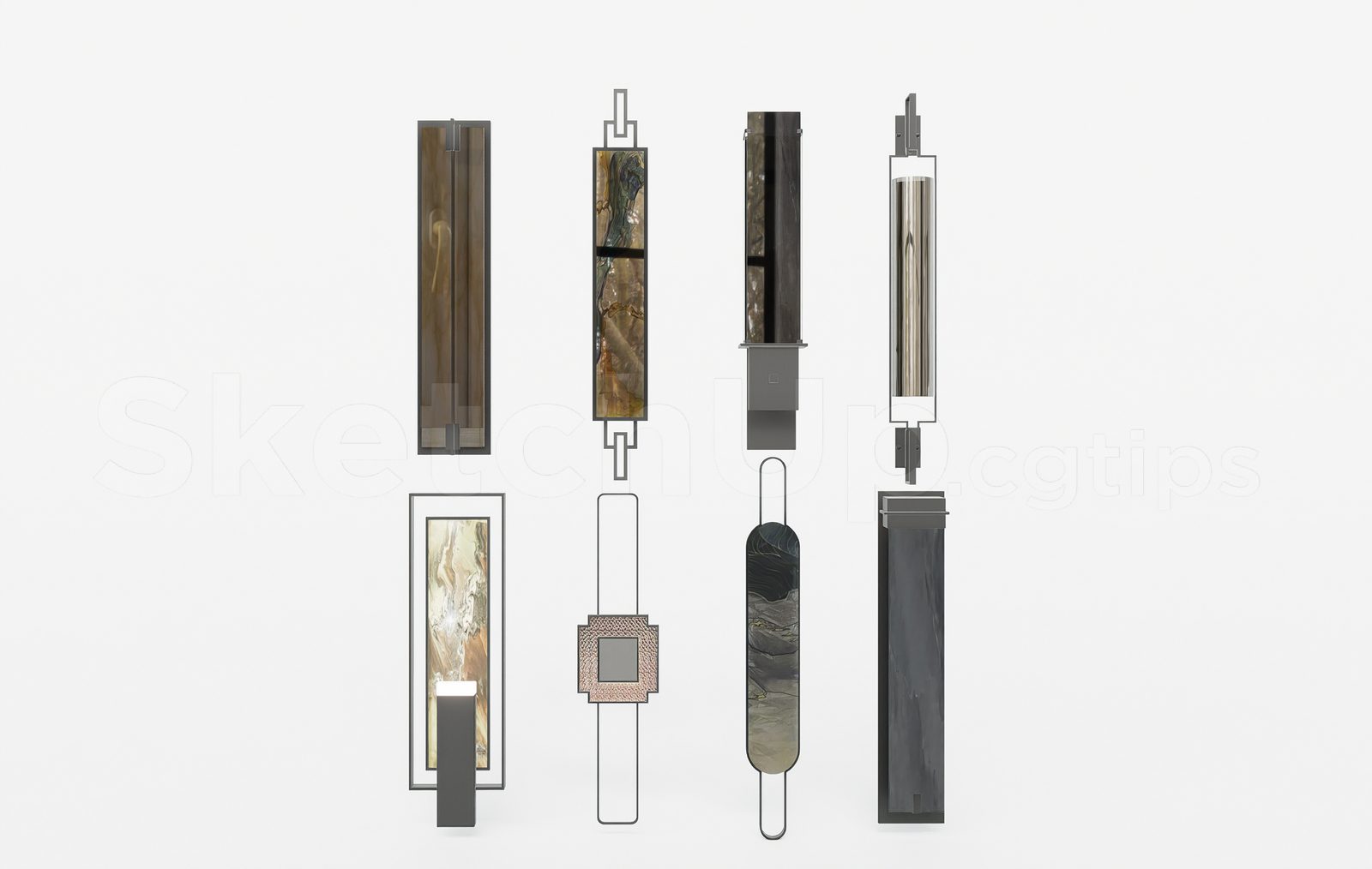17781. Free Sketchup Wall Light Model Download (2)