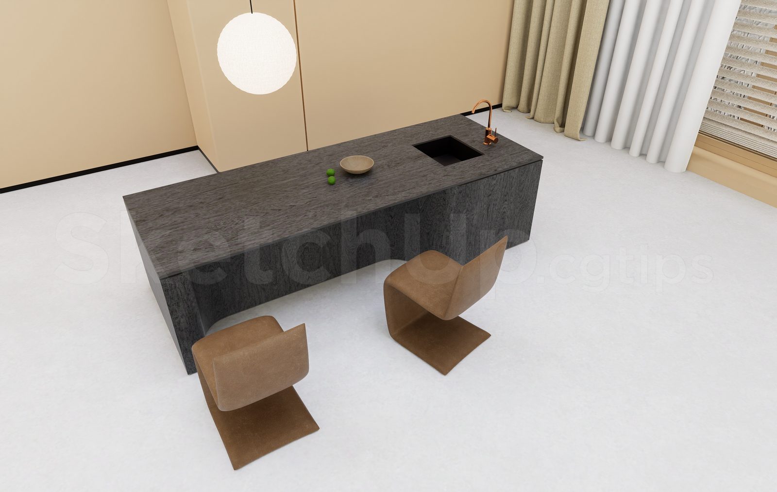 17792. Free Sketchup Kitchen Island Model Download (1)