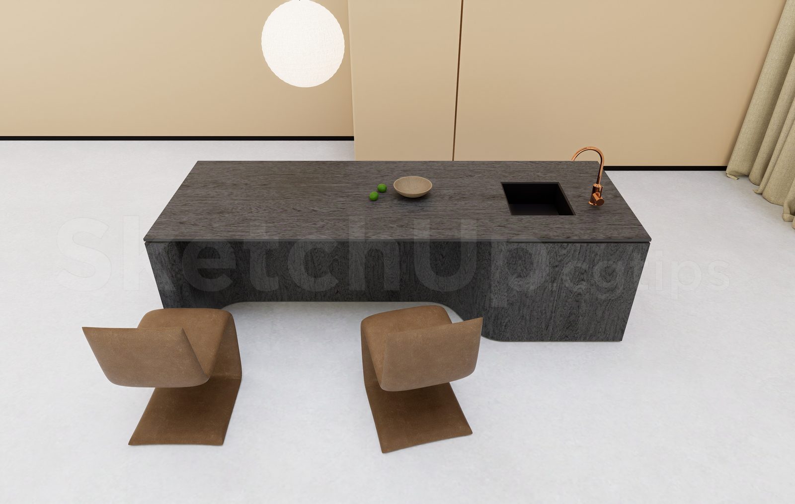 17792. Free Sketchup Kitchen Island Model Download (2)