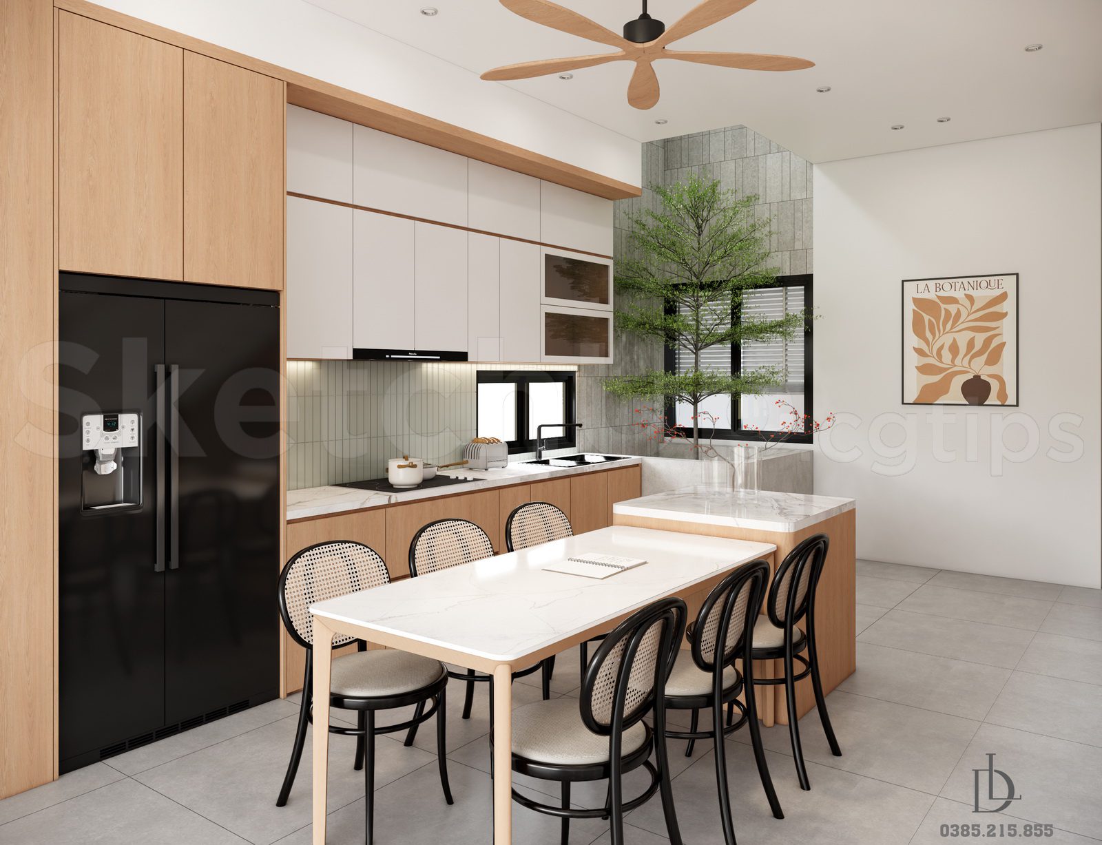 20625. Free Sketchup Kitchen Interior Model Download By Duy Dong (4)