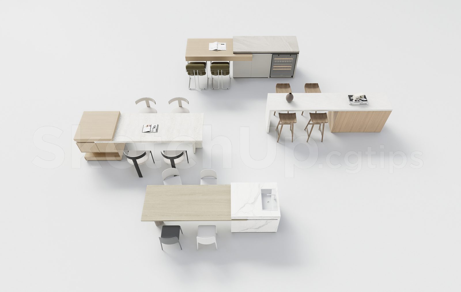 17998. Download Free Sketchup 3d Kitchen Island Model (1)