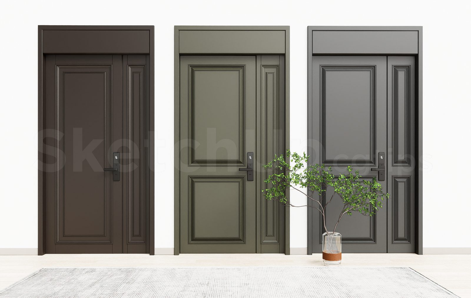 18018. Sketchup Door 3d Model Free Download (2)