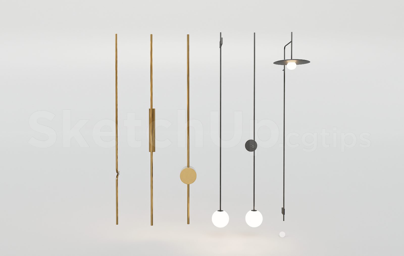 18031. Free Sketchup Wall Light Model Download (2)