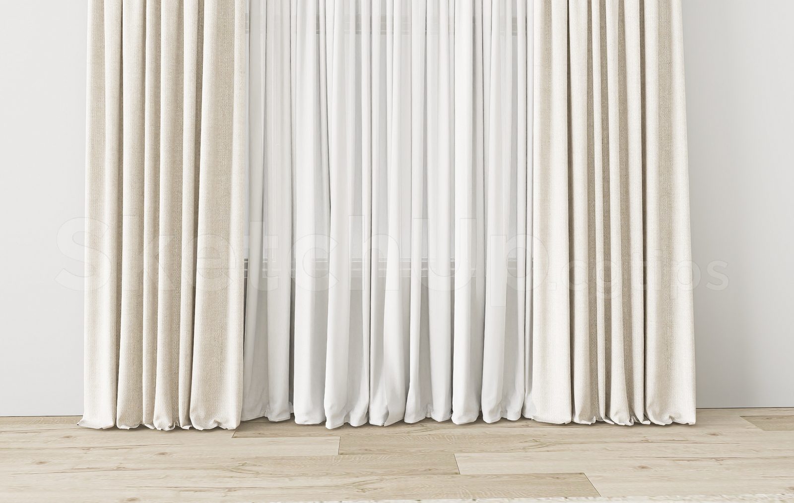 18050. Download Free Curtain Model For Sketchup (2)