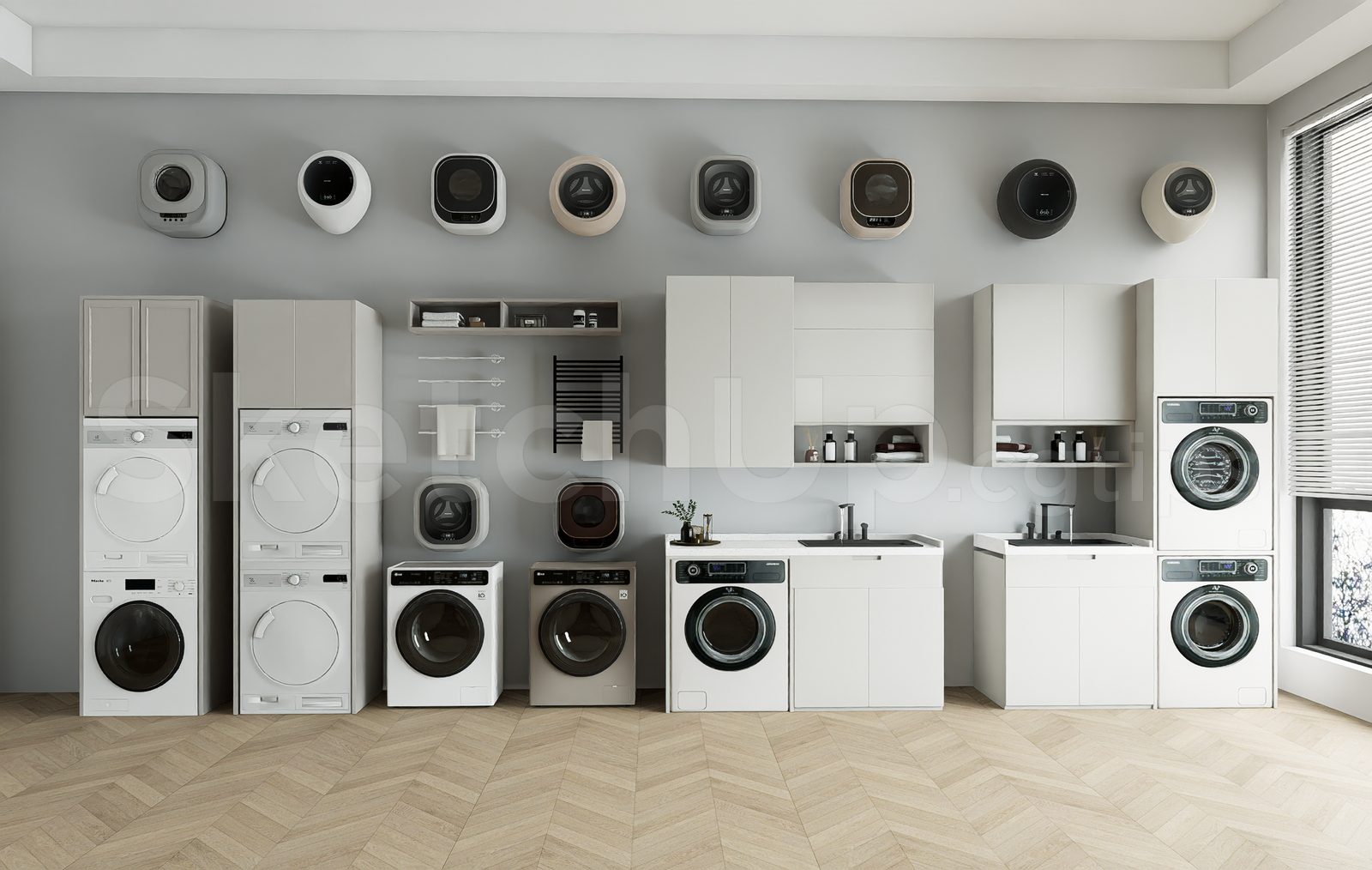 18102. Free Download Modern Laundry Room Sketchup Model (2)