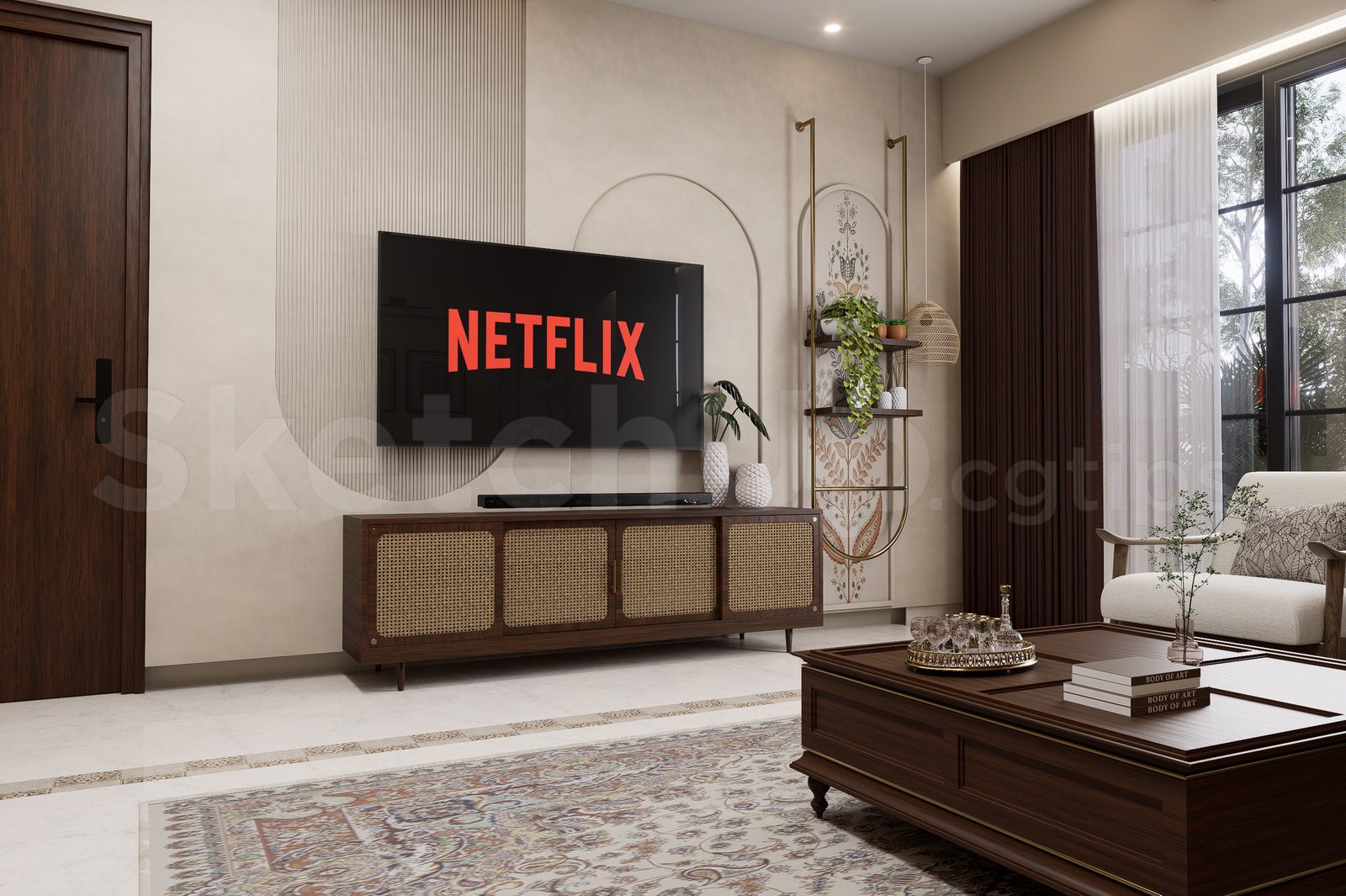 20628. Free Sketchup Living Room Interior Model Download By Siddharth Kadwa (2)