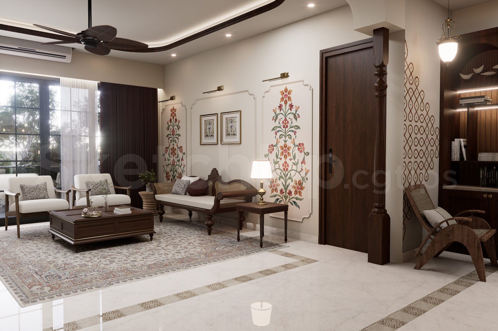 20628. Free Sketchup Living Room Interior Model Download By Siddharth Kadwa (3)