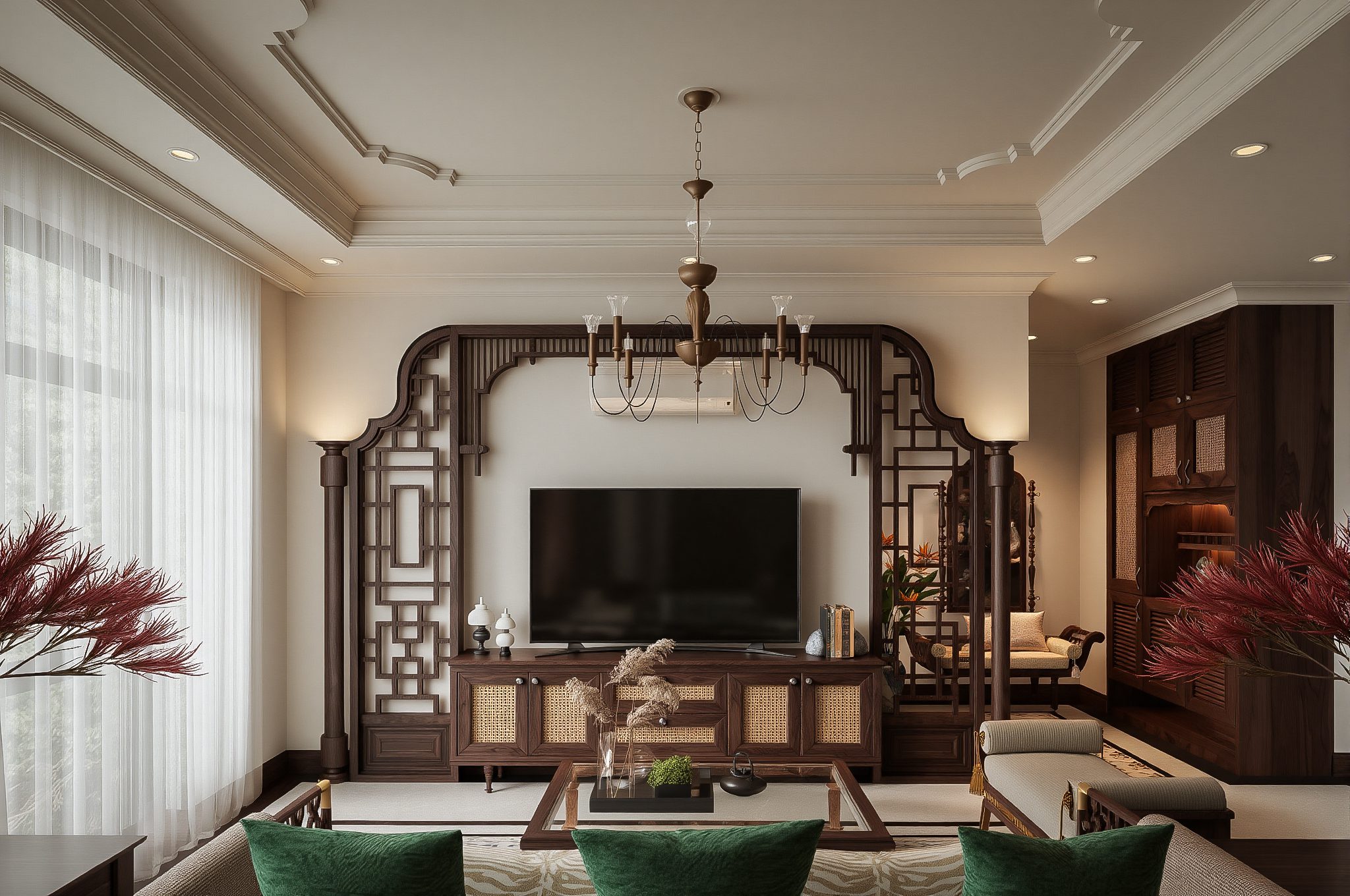 18176. Free Sketchup Indochine Living Room Interior Model Download By Phan Thuc (1)