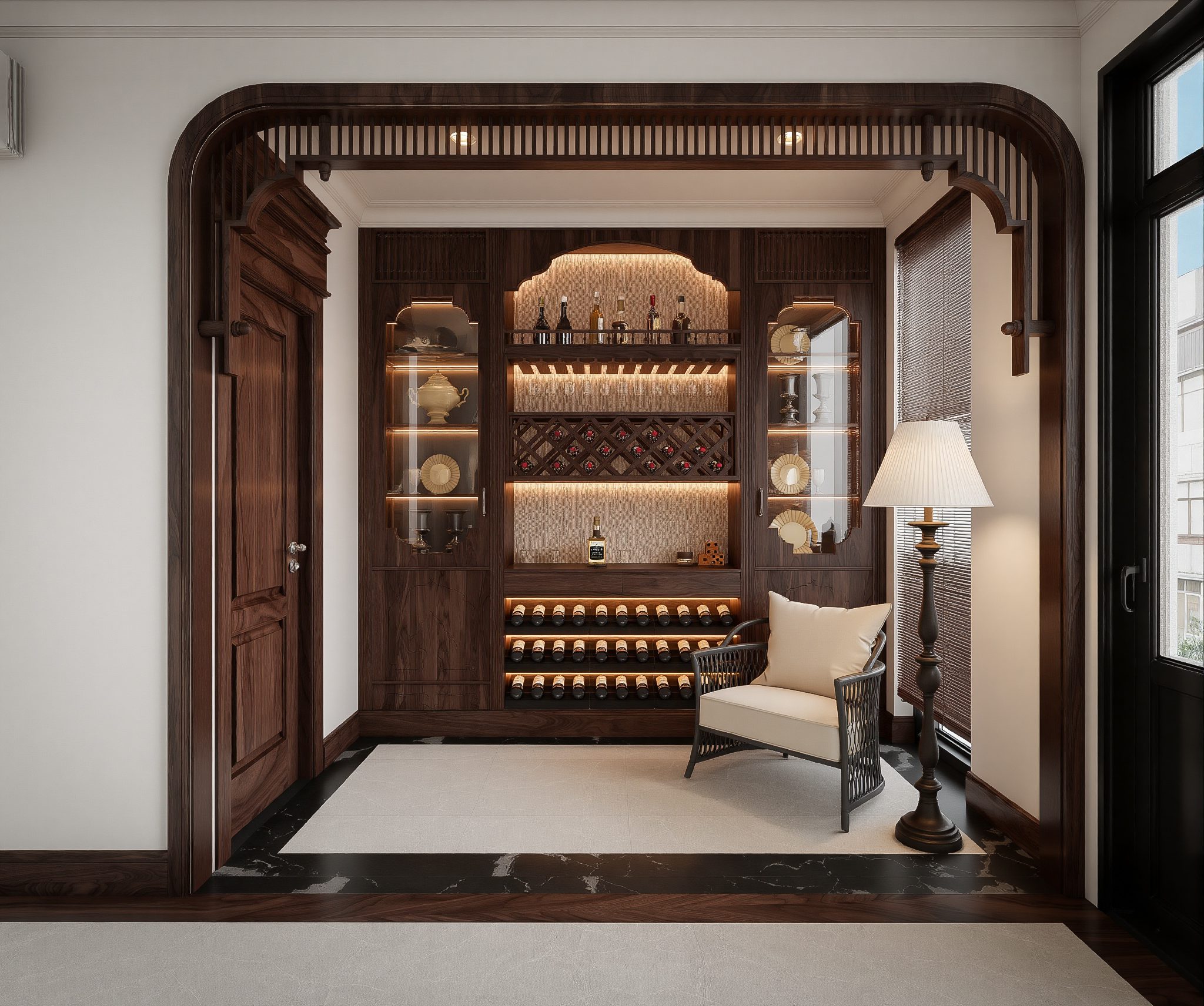 18176. Free Sketchup Indochine Living Room Interior Model Download By Phan Thuc (8)