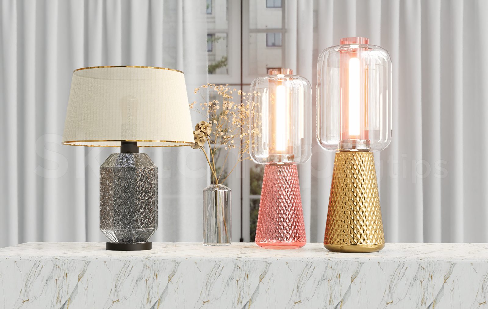 18181. Download Free Sketchup 3d Table Lamp Model (2)