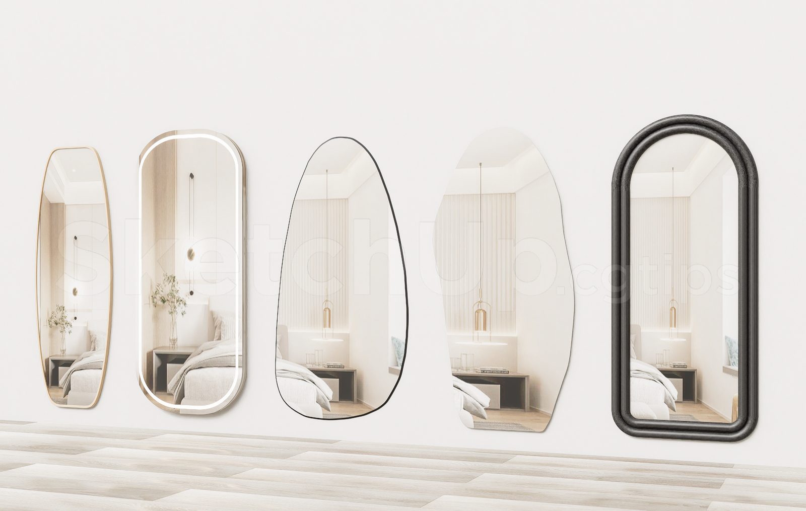 18186. Free Sketchup Mirror Model Download (1)