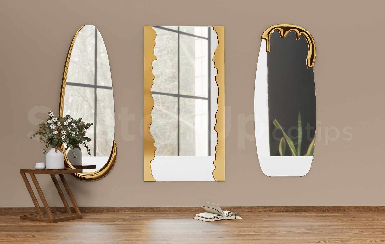 18215. Free Sketchup Mirror Model Download (2)