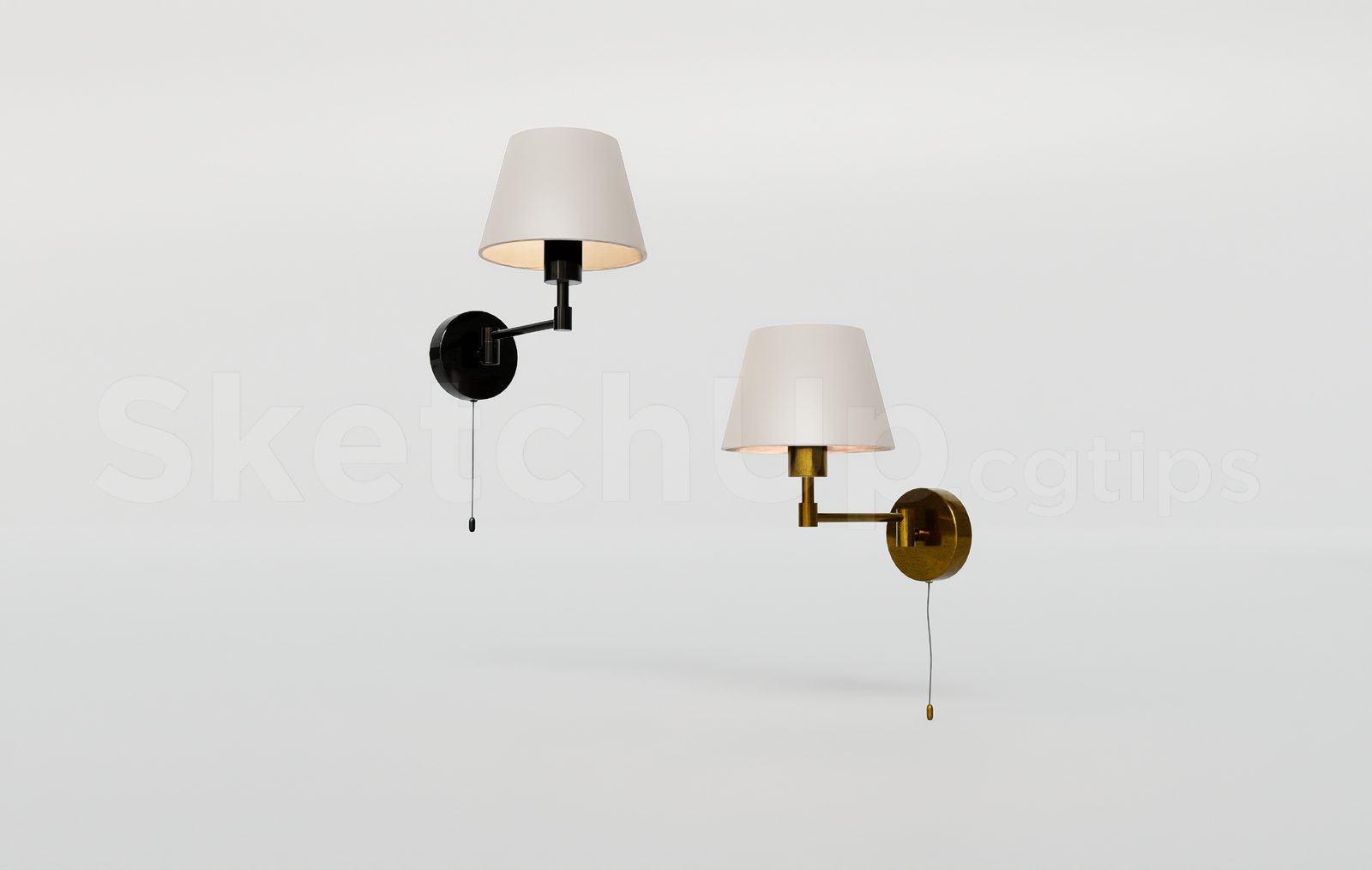 18222. Free Sketchup Wall Light Model Download (2)