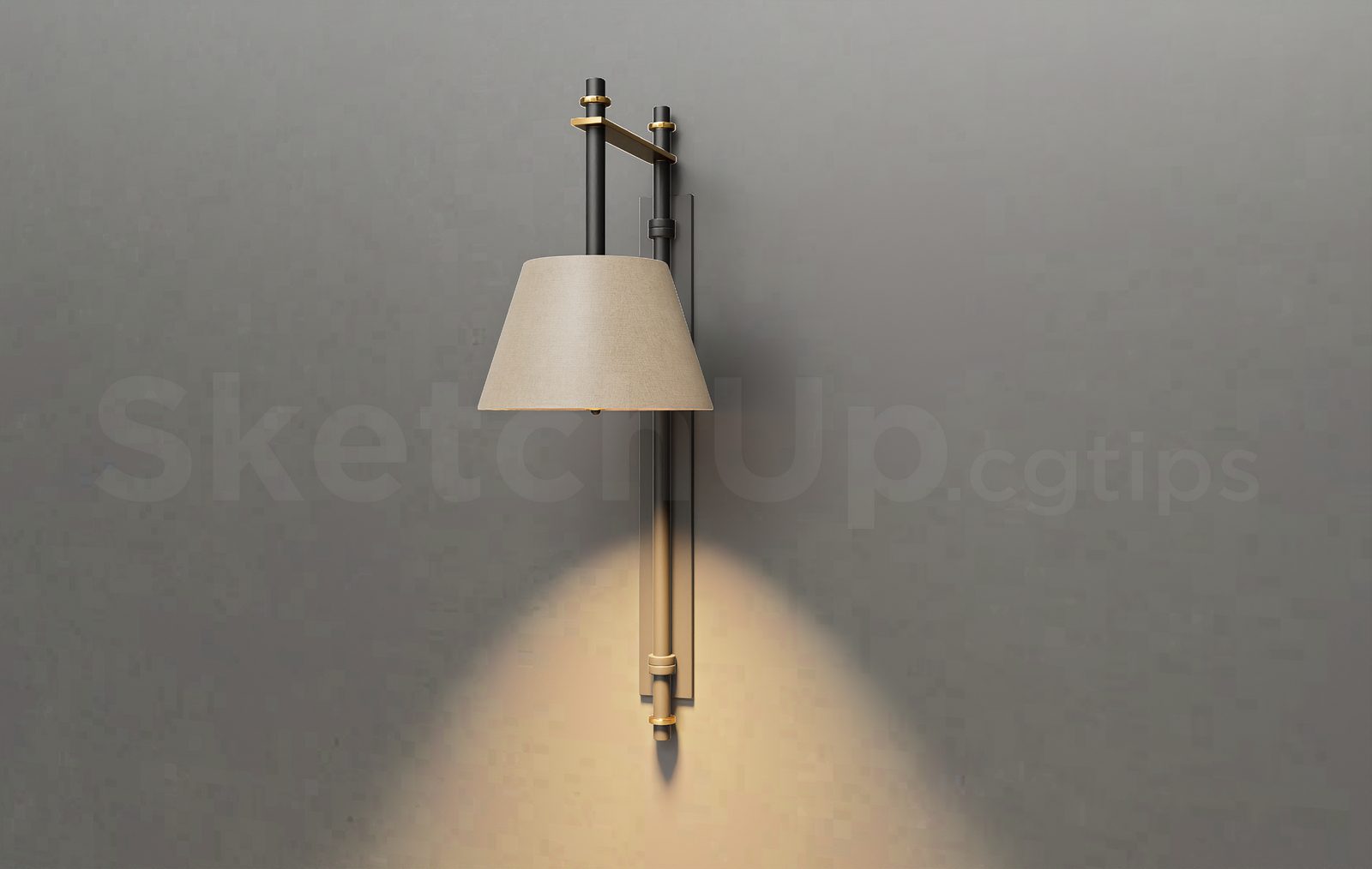 18240. Free Sketchup Wall Light Model Download (2)