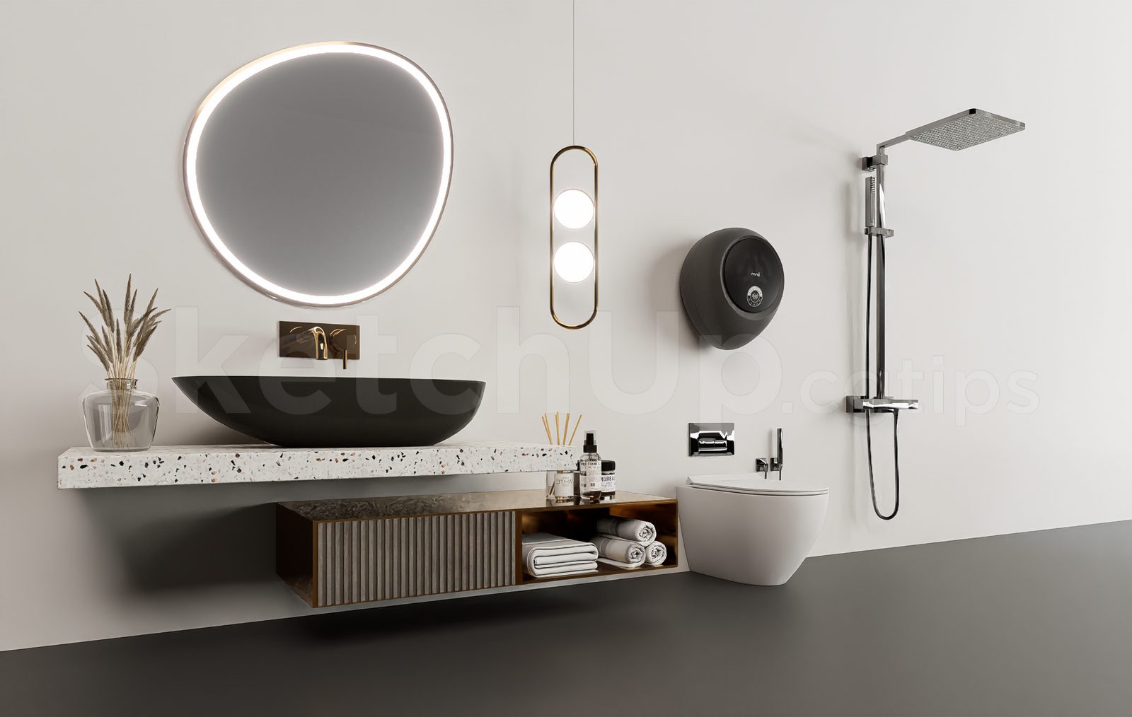 18243. Free Sketchup Bathroom Cabinet 3d Model Download (2)