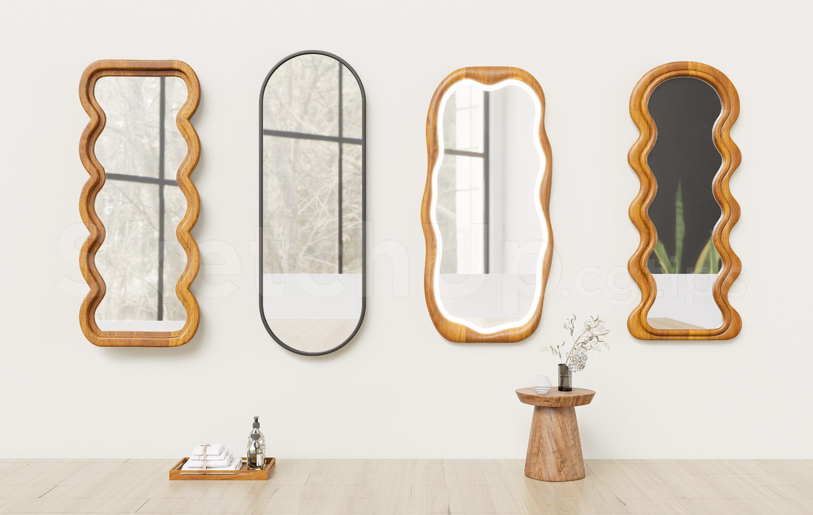 18253. Free Sketchup Mirror Model Download (2)