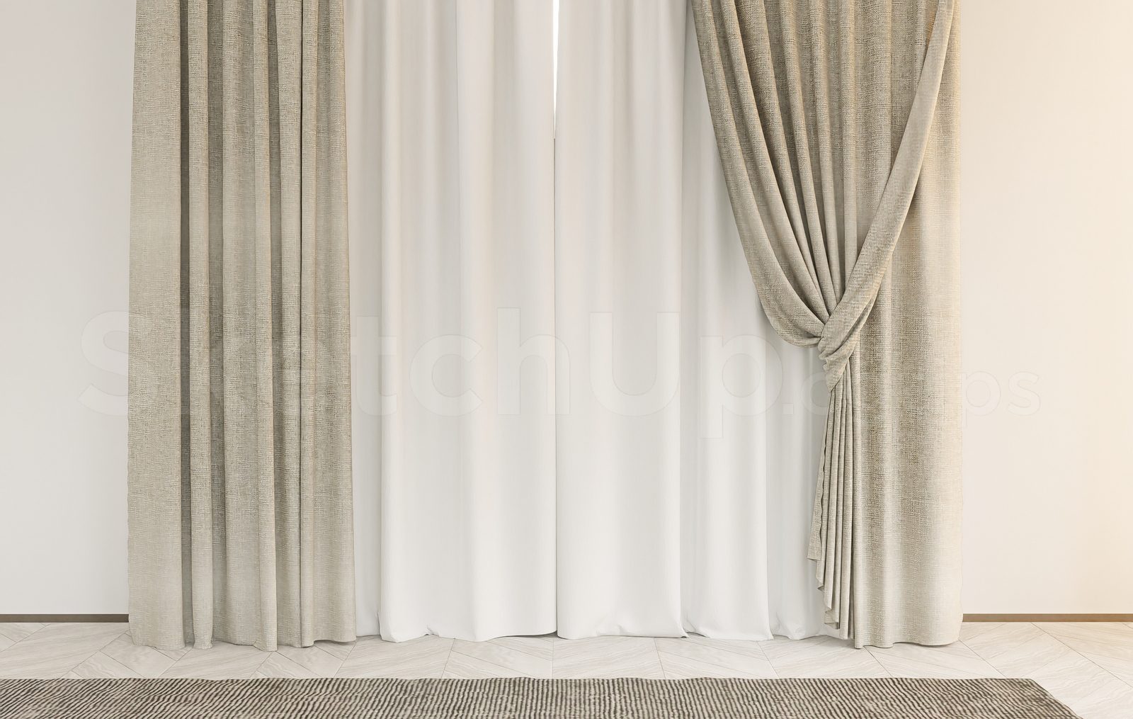 18258. Download Free Curtain Model For Sketchup (2)