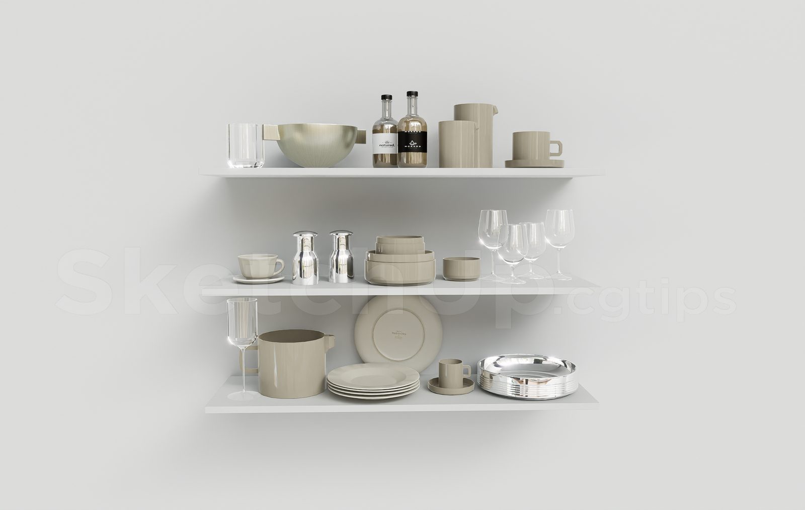 18267. Free Sketchup Tableware Model Download (2)