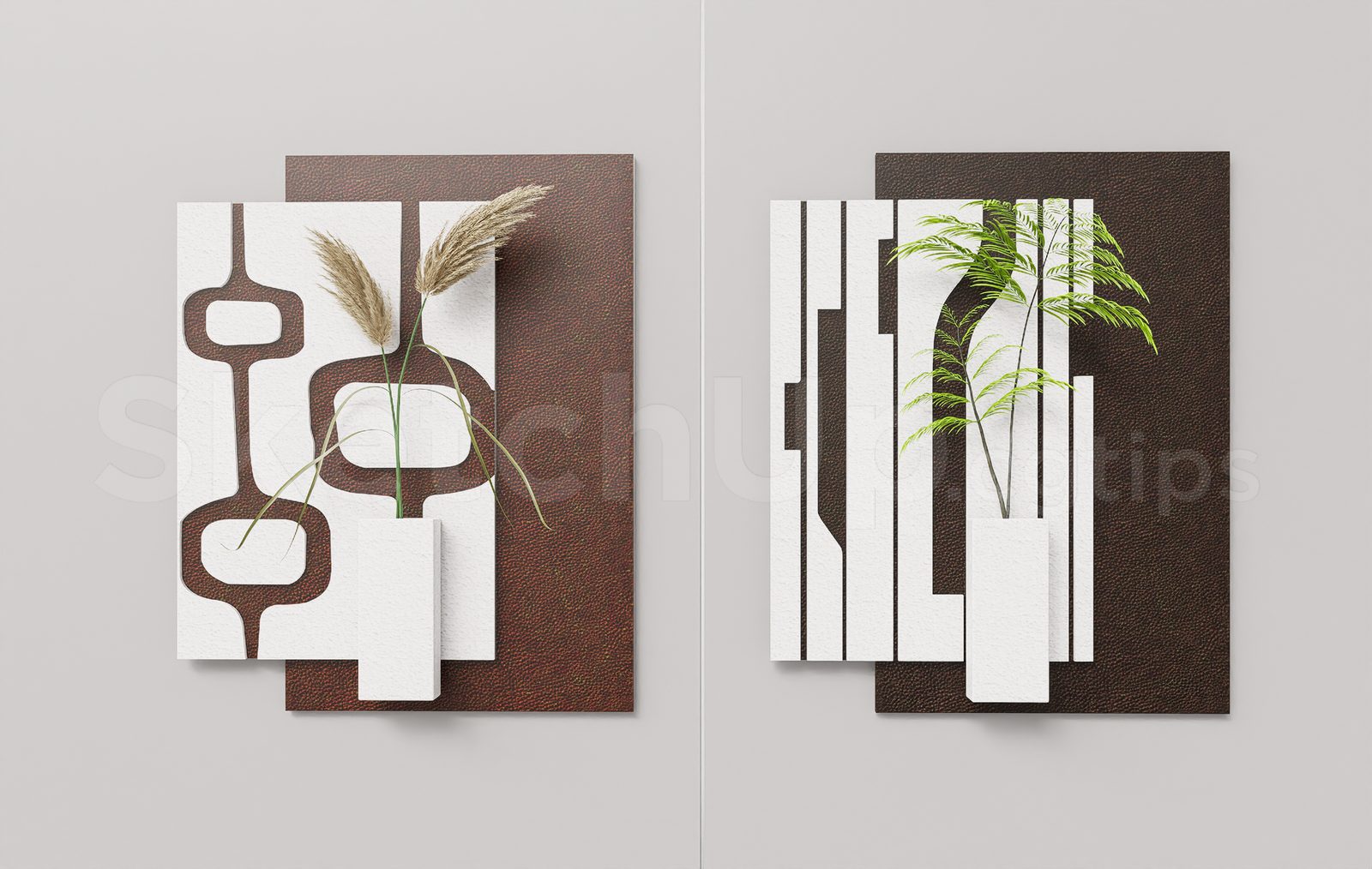 18292. Free Sketchup Wall Decoration Model Download (2)