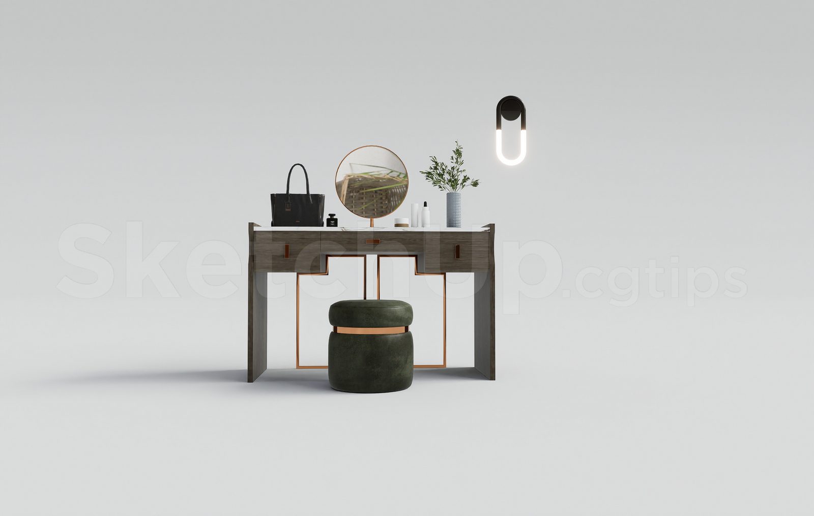 18307. Makeup Table 3d Model Sketchup Free (1)