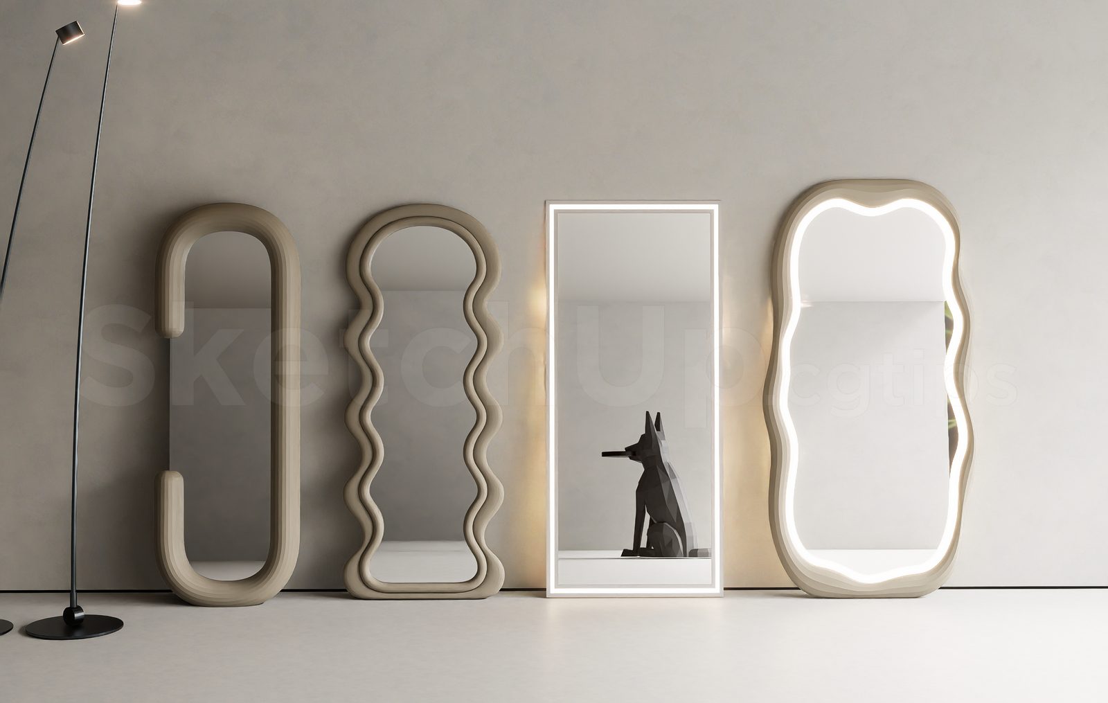 18315. Free Sketchup Mirror Model Download (1)