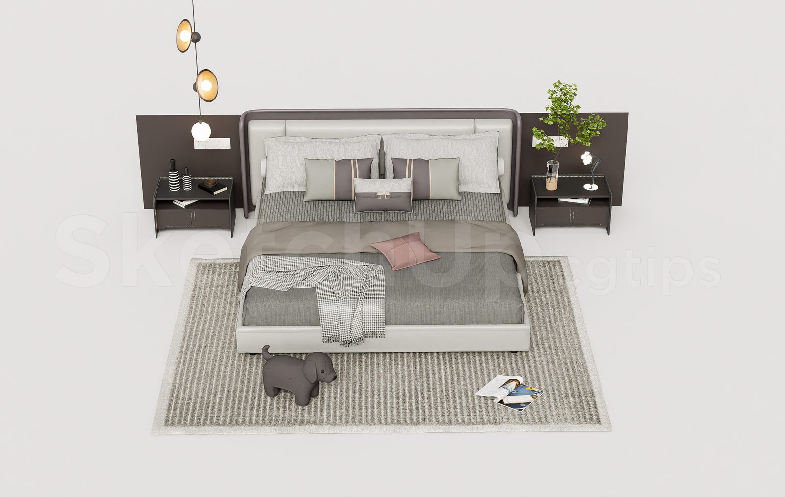 18322. Download Free Bed Model For Sketchup (1)