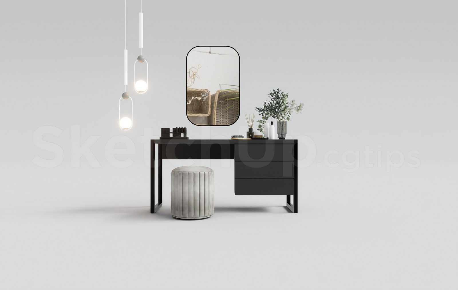 18323. Makeup Table 3d Model Sketchup Free (1)