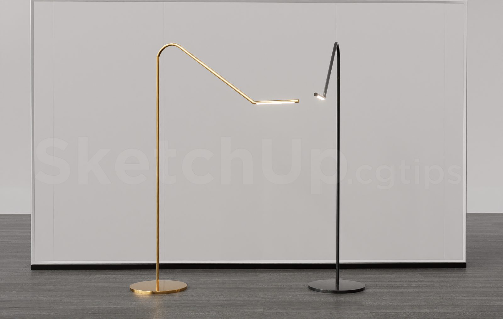 18347. Free Sketchup Floor Lamp Model Download For Interior Projects (2)