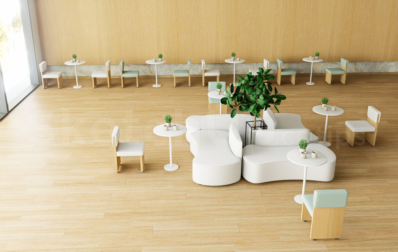 18357. Free Sketchup Restaurant & Cafe Furniture 3d Models Download (2)