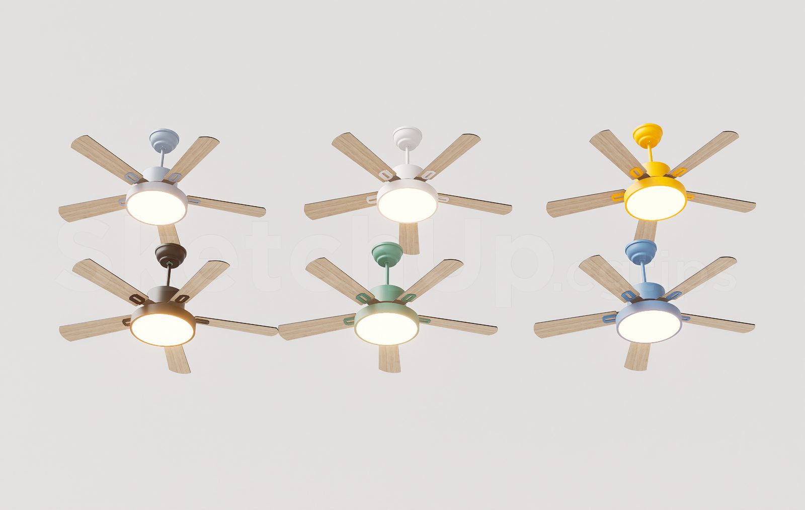 18517. Free Sketchup Ceiling Fan Model Download (1)