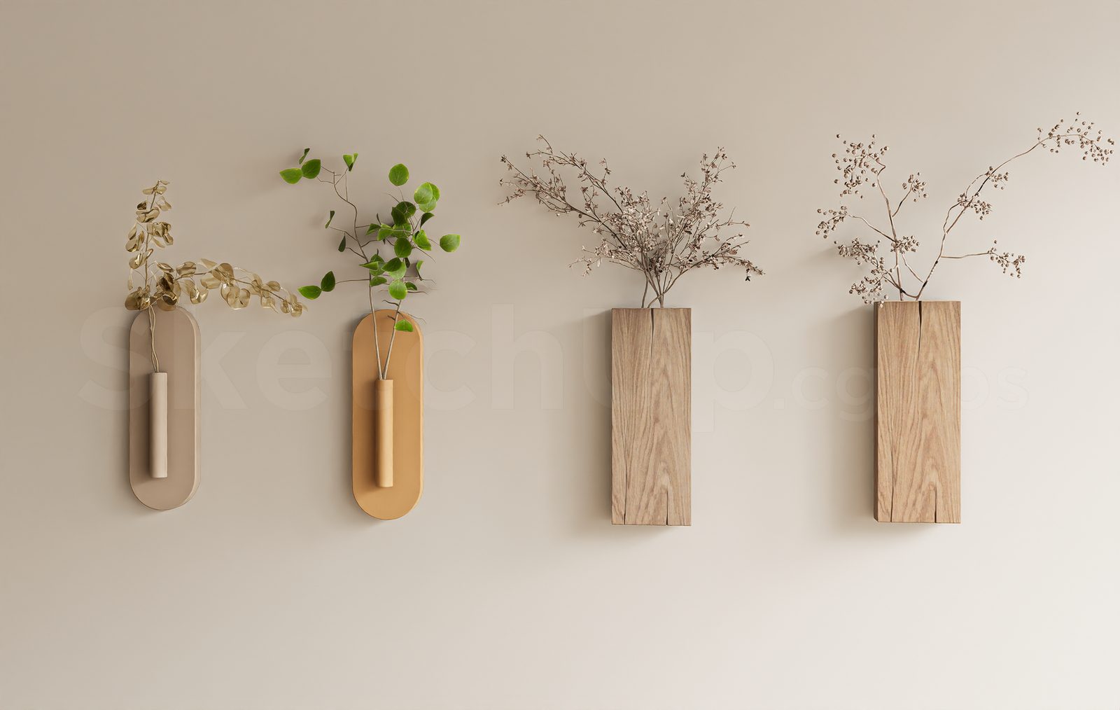 18570. Free Sketchup Wall Decoration Model Download (1)
