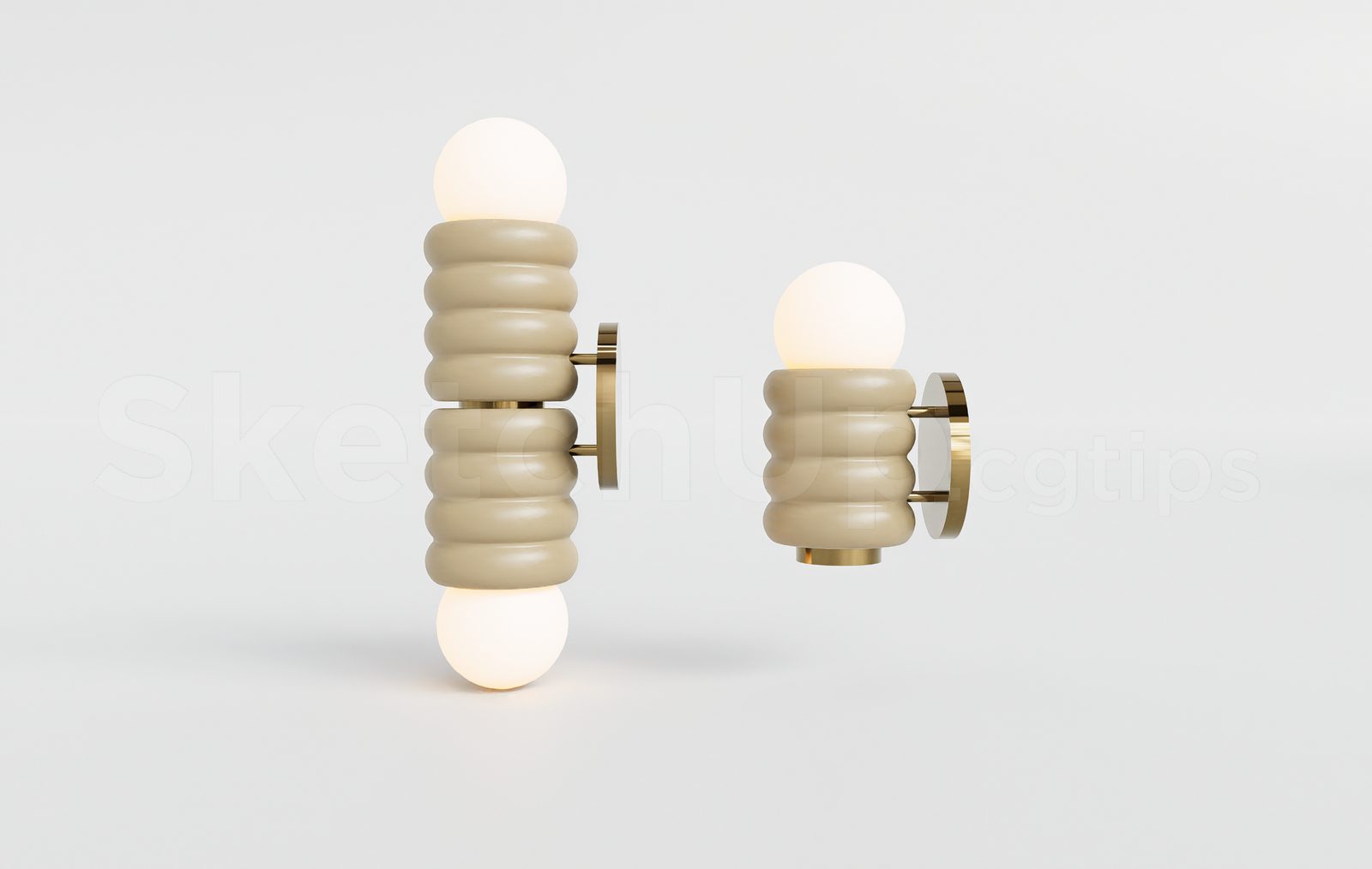 18582. Free Sketchup Wall Light Model Download (2)